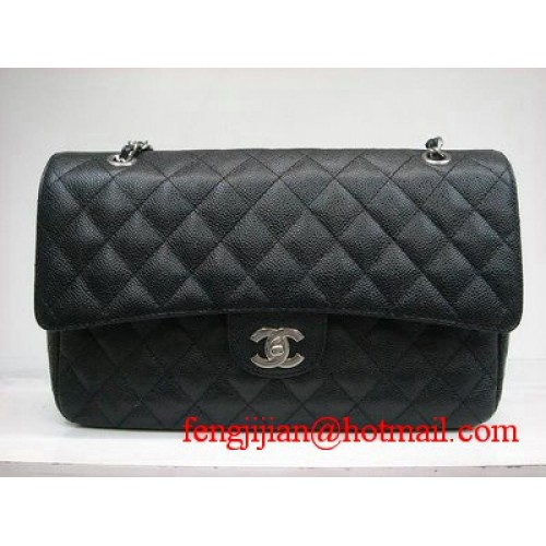 Chanel Marble 2.55 Double Flap Handbag 1113 Black