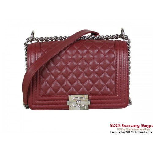 2013 Boy Chanel Flap Shoulder Bag Classic Cannage Patterns A67025 Burgundy