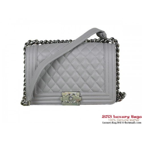 2013 Boy Chanel Flap Shoulder Bag Classic Cannage Patterns A67025 Grey