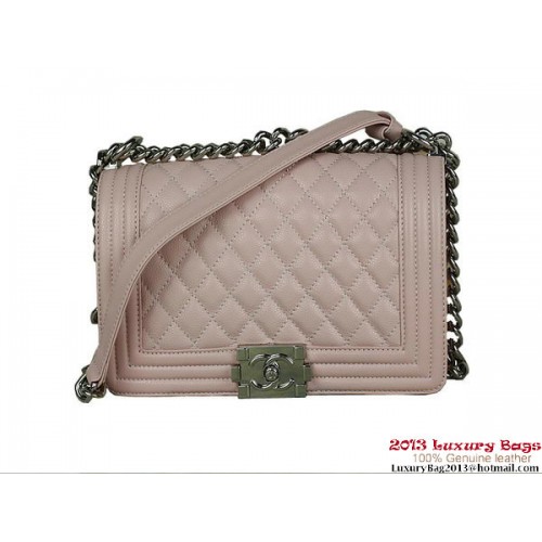 2013 Boy Chanel Flap Shoulder Bag Classic Cannage Patterns A67025 Pink