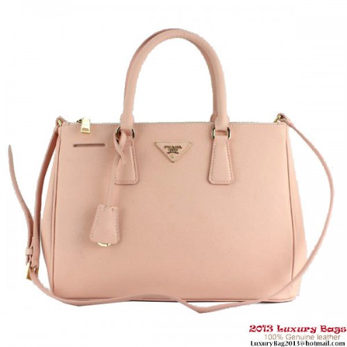 2013 Prada Saffiano Calf Leather Tote Bag 2274 Pink