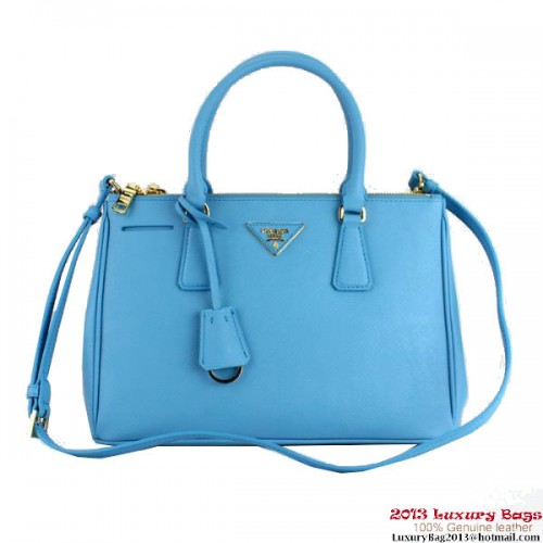 2013 Prada Saffiano Tote Bag 1801 SkyBlue