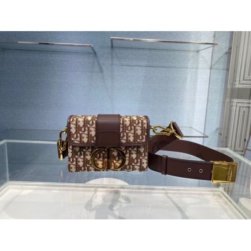 30 MONTAIGNE BOX BAG Brown Dior Oblique Jacquard M9204