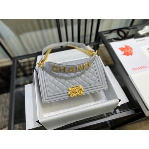 BOY CHANEL flap bag A67086 grey