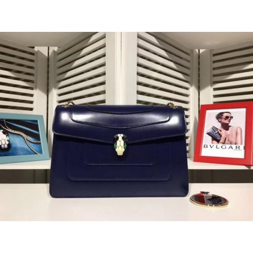 BVLGARI Medium Shoulder Bag Calfskin Leather BG2281 Royal