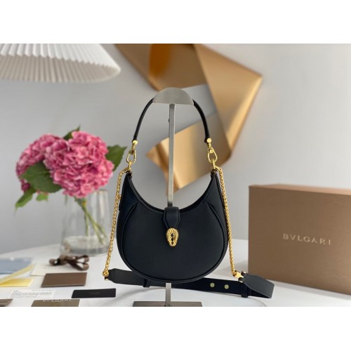 BVLGARI Shoulder Bag Calfskin Leather B281632 black