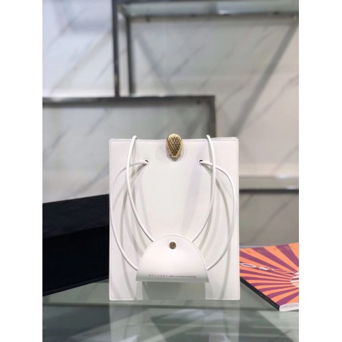 BVLGARI Shoulder Bag Calfskin Leather B288728 white