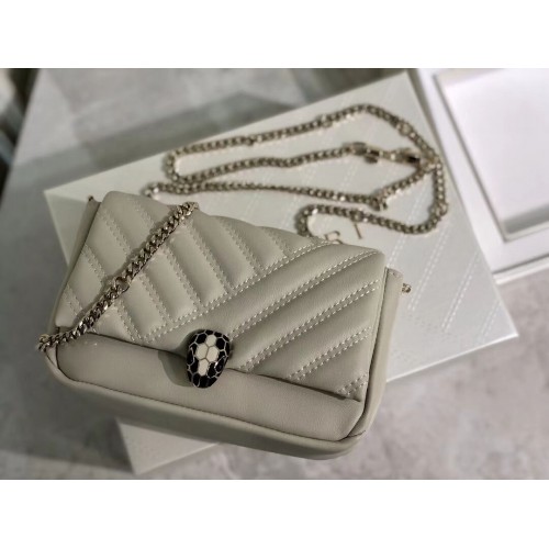 BVLGARI Shoulder Bag Calfskin Leather B288760 cream