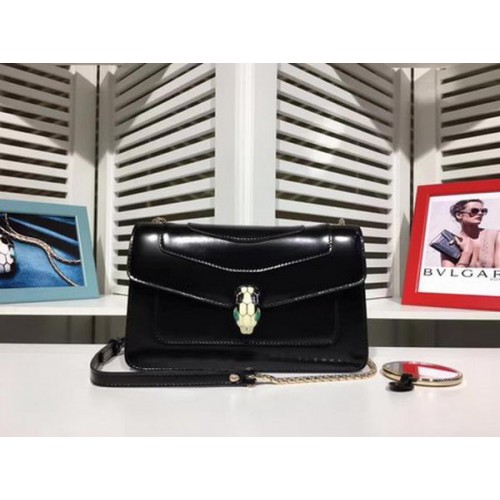 BVLGARI mini Shoulder Bag Calfskin Leather BG2282 Black