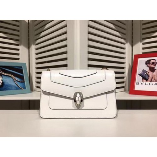 BVLGARI mini Shoulder Bag Calfskin Leather BG2282 White