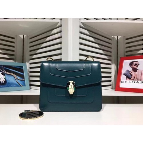 BVLGARI mini Shoulder Bag Calfskin Leather BG2283 Blue