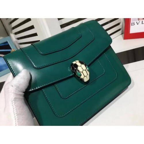BVLGARI mini Shoulder Bag Calfskin Leather BG2283 Green