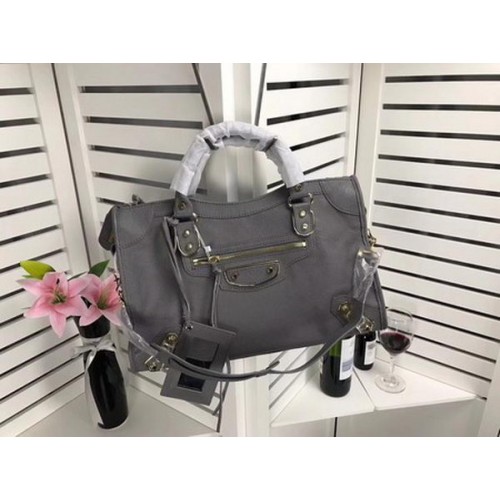 Balenciaga Giant City Gold Studs Handbag B084334 Grey