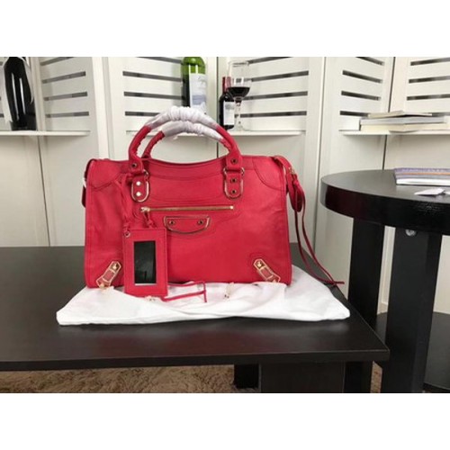 Balenciaga Giant City Gold Studs Handbag B084334 Red