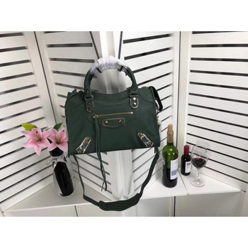 Balenciaga Giant City Gold Studs Handbag B084335 Green