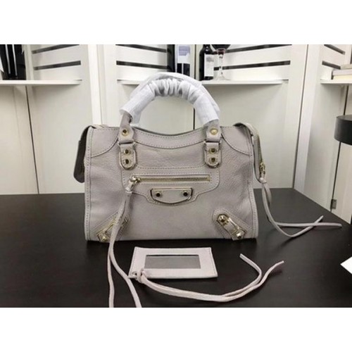 Balenciaga Giant City Gold Studs Handbag B084335 Light Grey