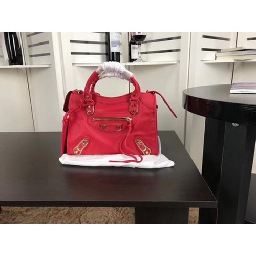 Balenciaga Giant City Gold Studs Handbag B084335 Red