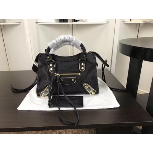 Balenciaga Giant City Gold Studs Handbag B084336 Black
