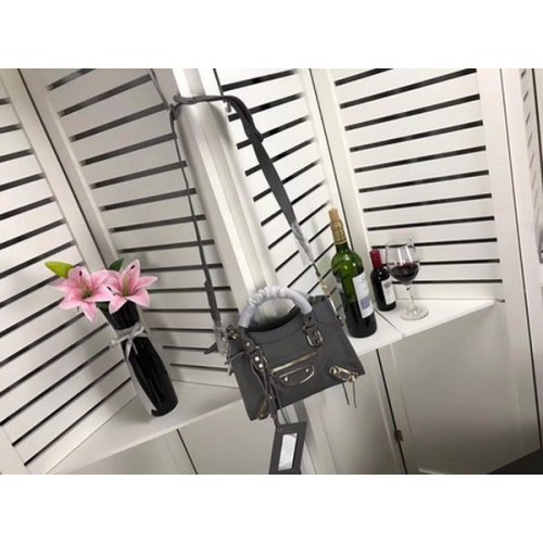 Balenciaga Giant City Gold Studs Handbag B084336 Grey