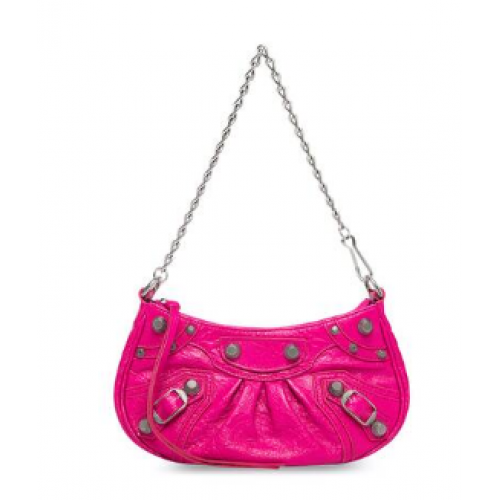 Balenciaga LE CAGOLE MINI PURSE WITH CHAIN 6958141 bright pink