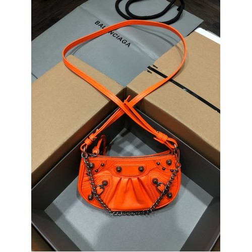 Balenciaga LE CAGOLE MINI PURSE WITH CHAIN 6958141 orange