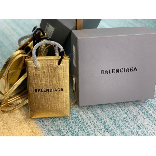 Balenciaga Original Leather Mini Shopper Bag B152865 gold
