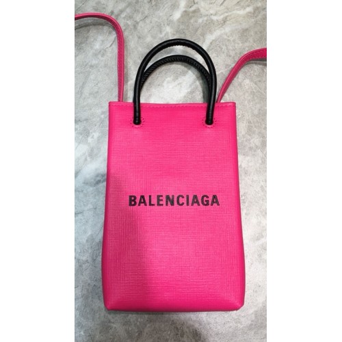 Balenciaga Original Leather Mini Shopper Bag B6123 Pink