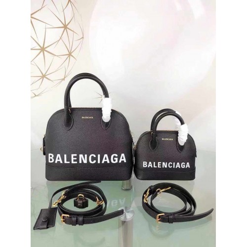 Balenciaga Shell Bag Original Leather B8924 Black