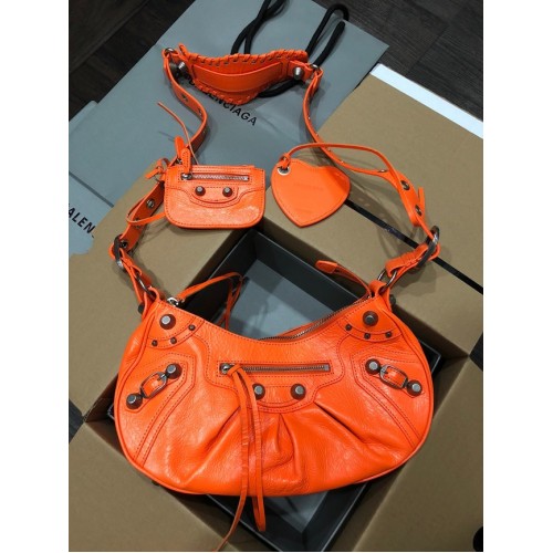Balenciaga WOMENS LE CAGOLE MEDIUM SHOULDER BAG IN 27541 orange