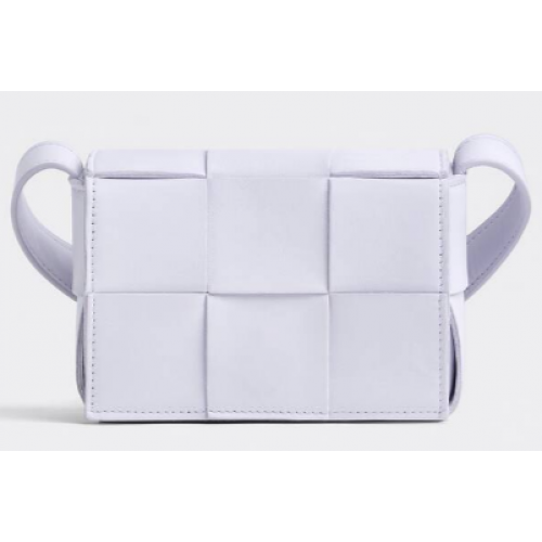 Bottega Veneta CASSETTE Mini intreccio leather cross-body bag 666688 MIRTH WASHED