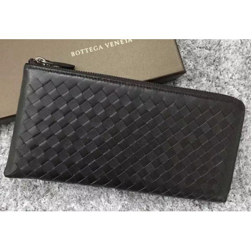 Bottega Veneta Intrecciato Leather Clutch BV144077 Brown