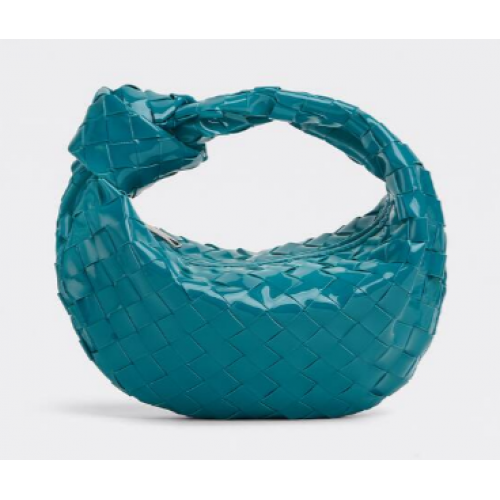 Bottega Veneta Mini intrecciato patent leather top handle bag JODIE 651876V BLASTER