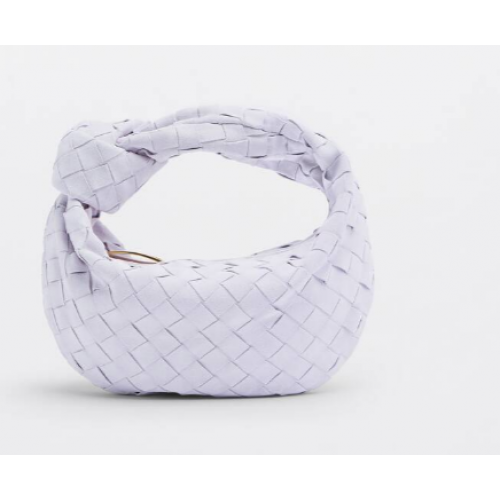 Bottega Veneta Mini intrecciato suede top handle bag 651876V1 Mirth Washed