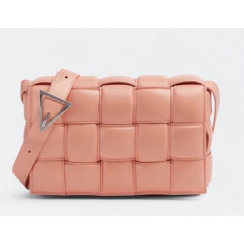 Bottega Veneta PADDED CASSETTE BAG suede 591970 Peachy