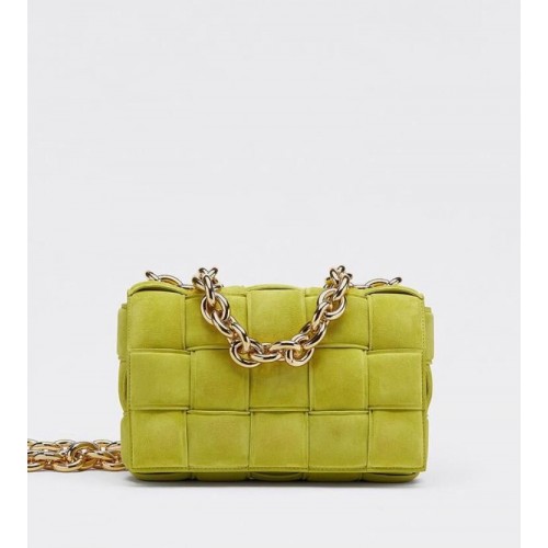 Bottega Veneta PADDED CASSETTE Velvet BAG 591971 Lemon