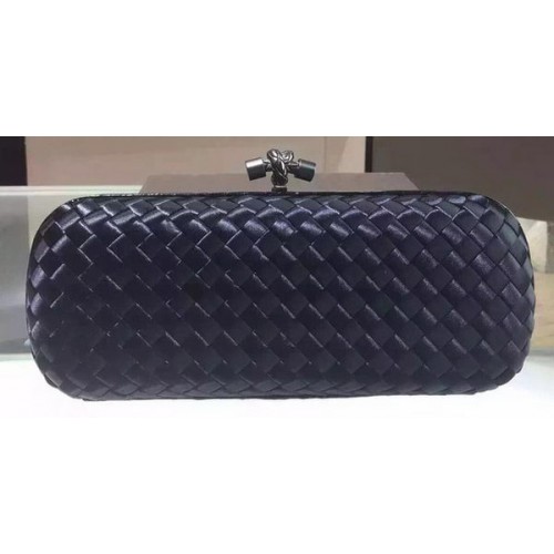 Bottega Veneta STRETCH Knot Sheepskin Leather Clutch BV8651 Black