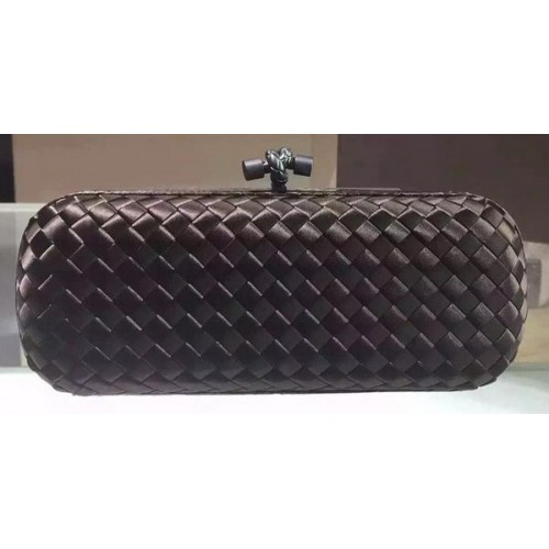 Bottega Veneta STRETCH Knot Sheepskin Leather Clutch BV8651 Brown