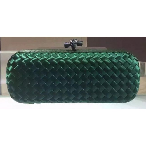 Bottega Veneta STRETCH Knot Sheepskin Leather Clutch BV8651 Green