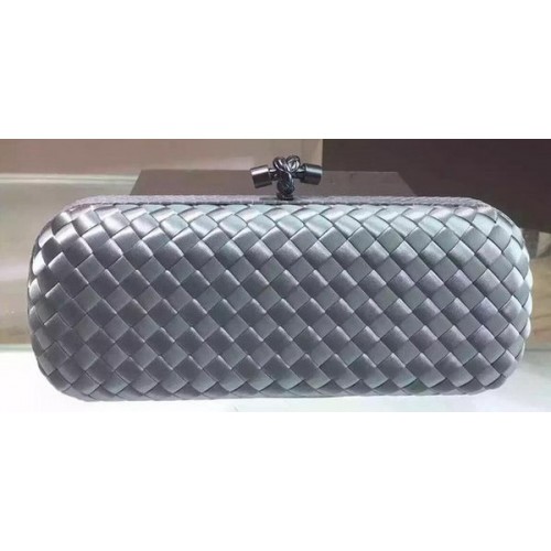 Bottega Veneta STRETCH Knot Sheepskin Leather Clutch BV8651 Grey