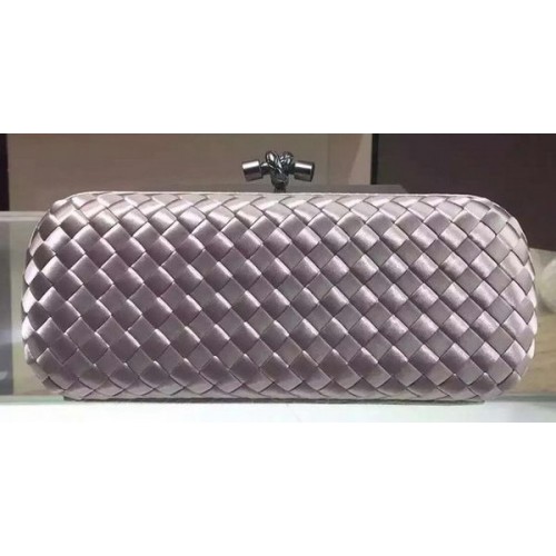 Bottega Veneta STRETCH Knot Sheepskin Leather Clutch BV8651 Silver
