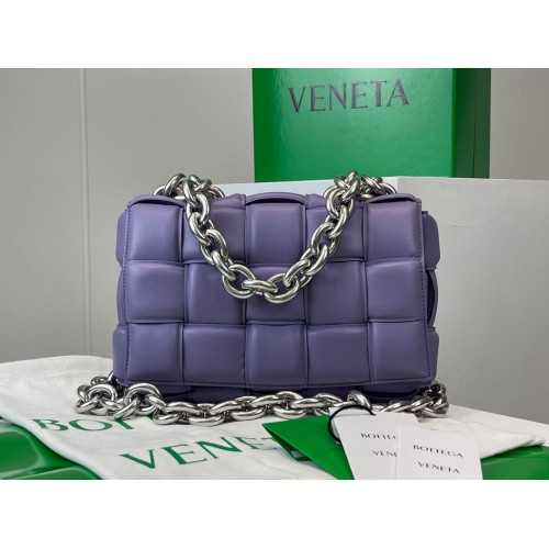 Bottega Veneta THE CHAIN CASSETTE Expedited Delivery 631421 purple Hardware Silver finish