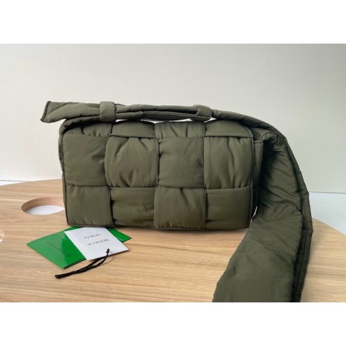 Bottega Veneta nylon shoulder bag 591977 Khaki