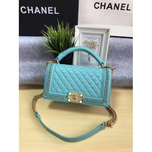 Boy Chanel Flap Bag Original Calfskin Leather A67086B Green
