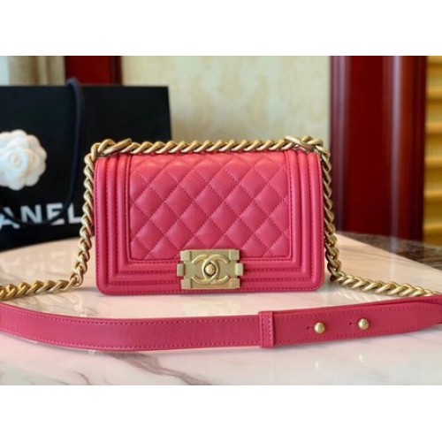 Boy Chanel Flap Shoulder Bag Leather A67085 rose
