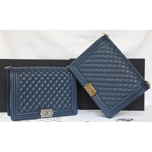 Boy Chanel Flap Shoulder Bag Original Cannage Pattern A67087 Royal