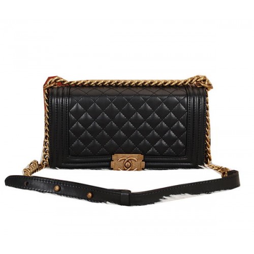 Boy Chanel Flap Shoulder Bag Original Leather CHA68076 Black