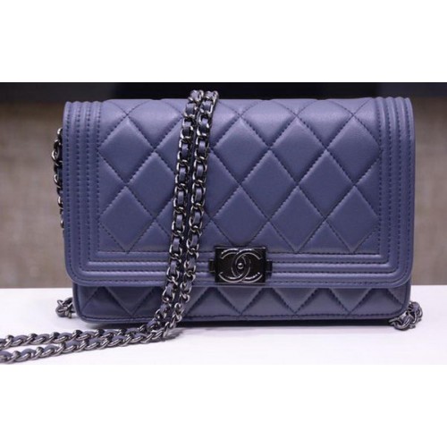 Boy Chanel mini Flap Bags Sheepskin Leather A33815 Lavender