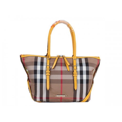 BurBerry House Check Saddlestitch Shoulder Bag B20551 Yellow