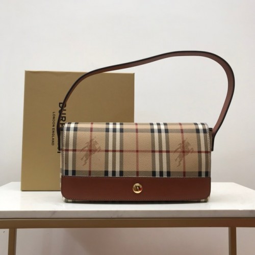 BurBerry Leather Shoulder Bag 80118 brown