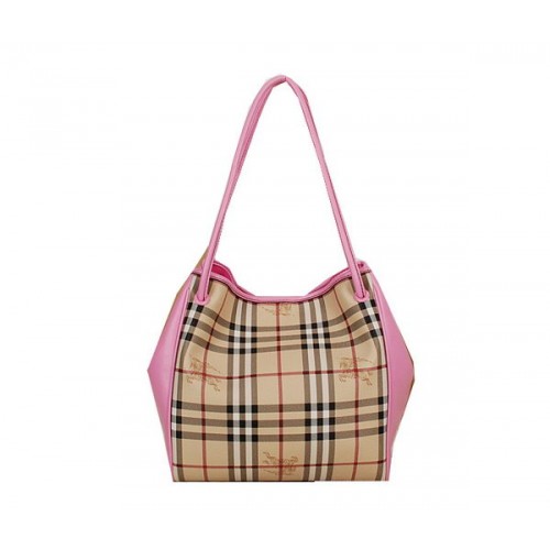 BurBerry Small Haymarket Check Tote Bag B5911 Pink